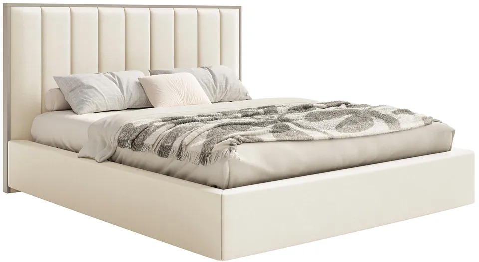 selsey-togents-gepolstertes-bett-160x200-cm-mit-led-beleuchtung-cremefarbener-ve image 1