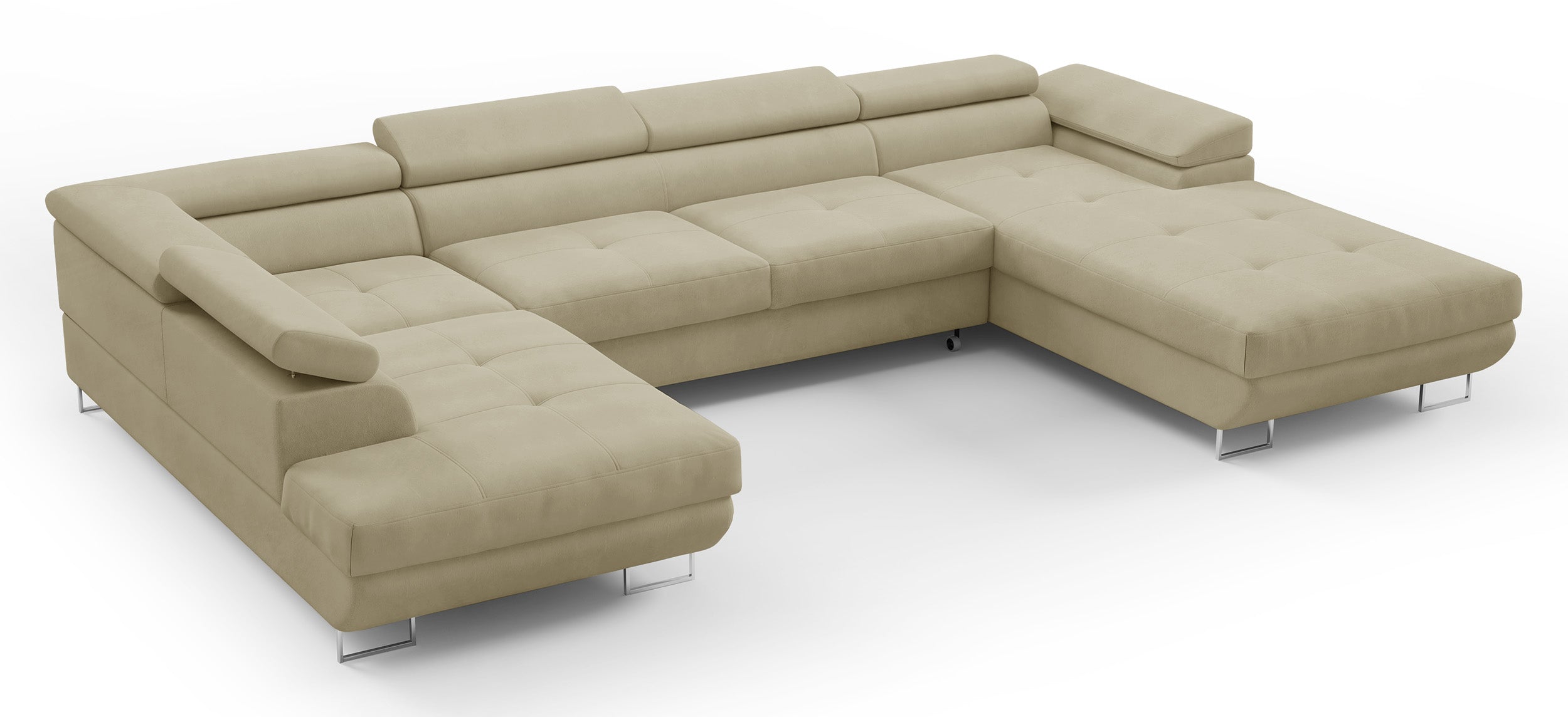 selsey-nollia-ecksofa-u-form-links-beige-boucl-mit-schlaffunktion-und-stauraum image 5