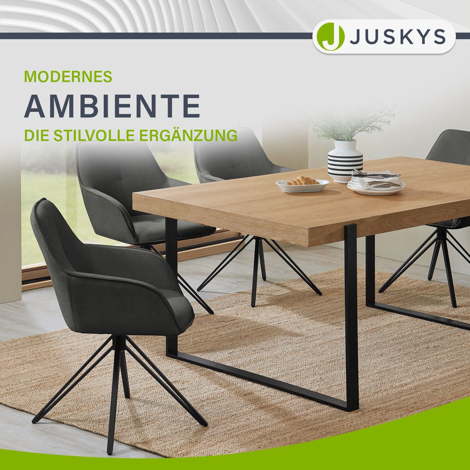 juskys-drehstuhl-clyde-mit-cord-polster-drehstuhl-f-r-esszimmer image 6