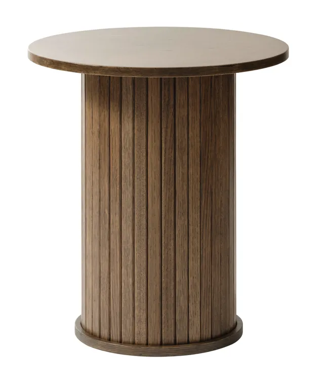 selsey-gativel-runder-couchtisch-50-cm-lamellen-gebranntes-eichenholz image 1