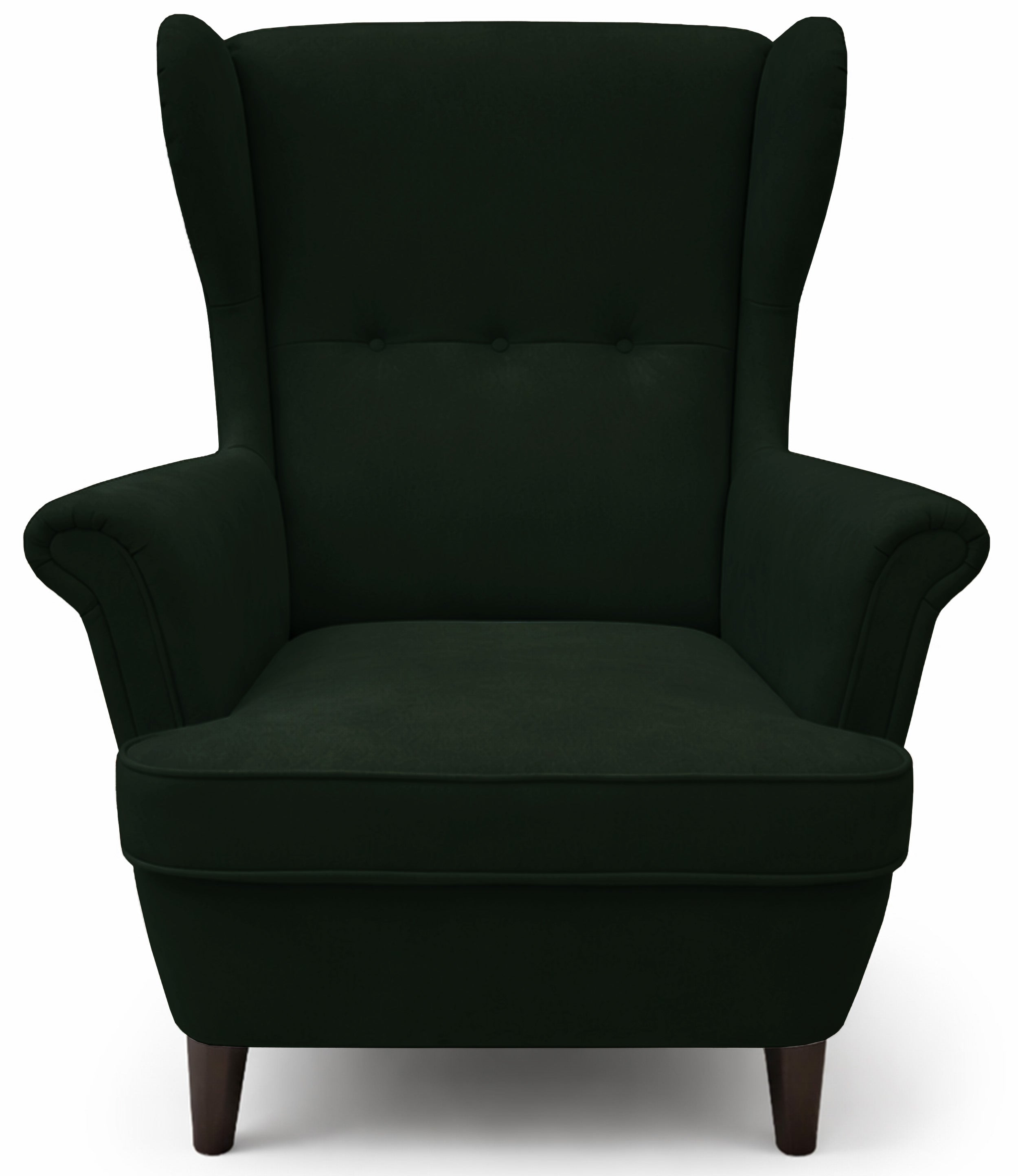 selsey-malmello-ohrensessel-flaschengr-n-samt-pflegeleicht-schwarze-beine image 3
