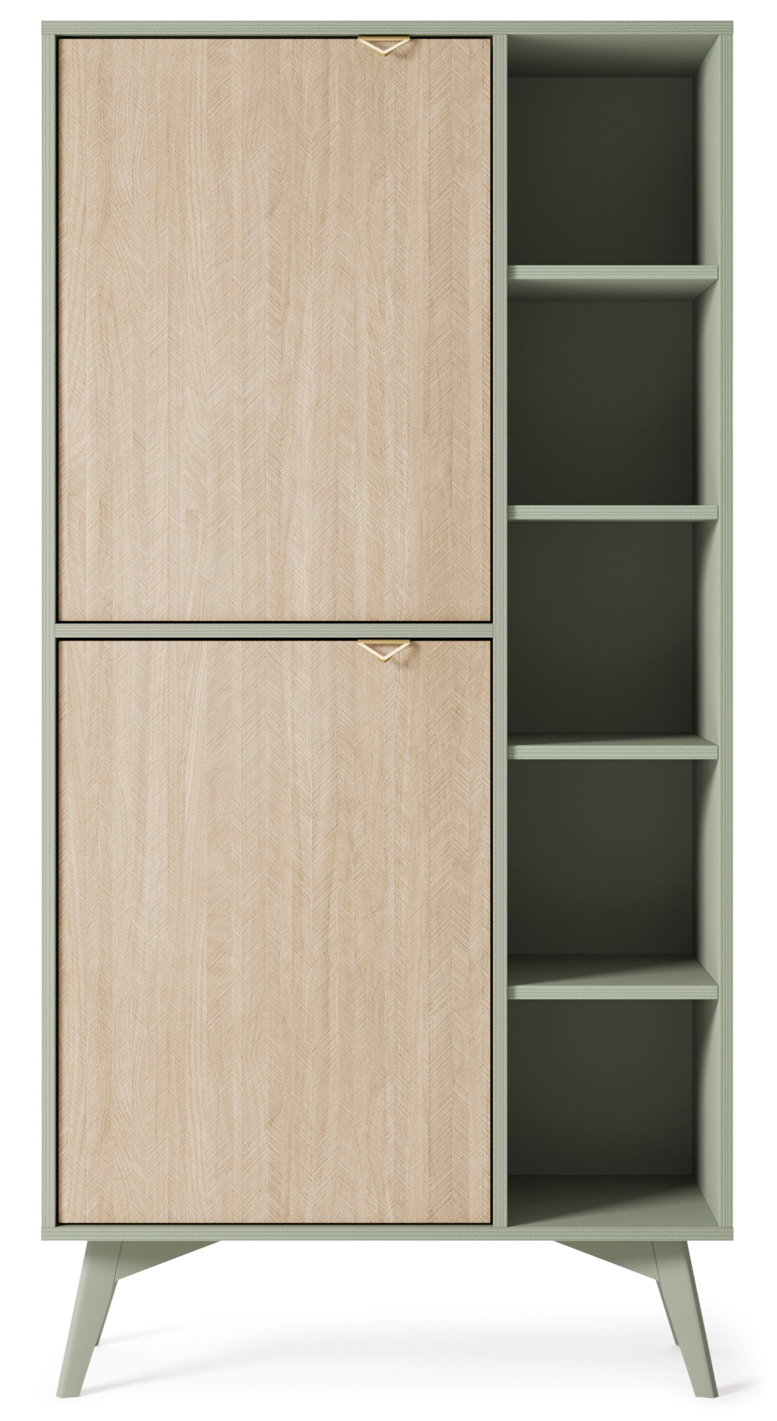 selsey-favoria-regal-mit-zwei-t-ren-80-cm-eukalyptus-fischgr-t-scandi-goldgriffe image 4