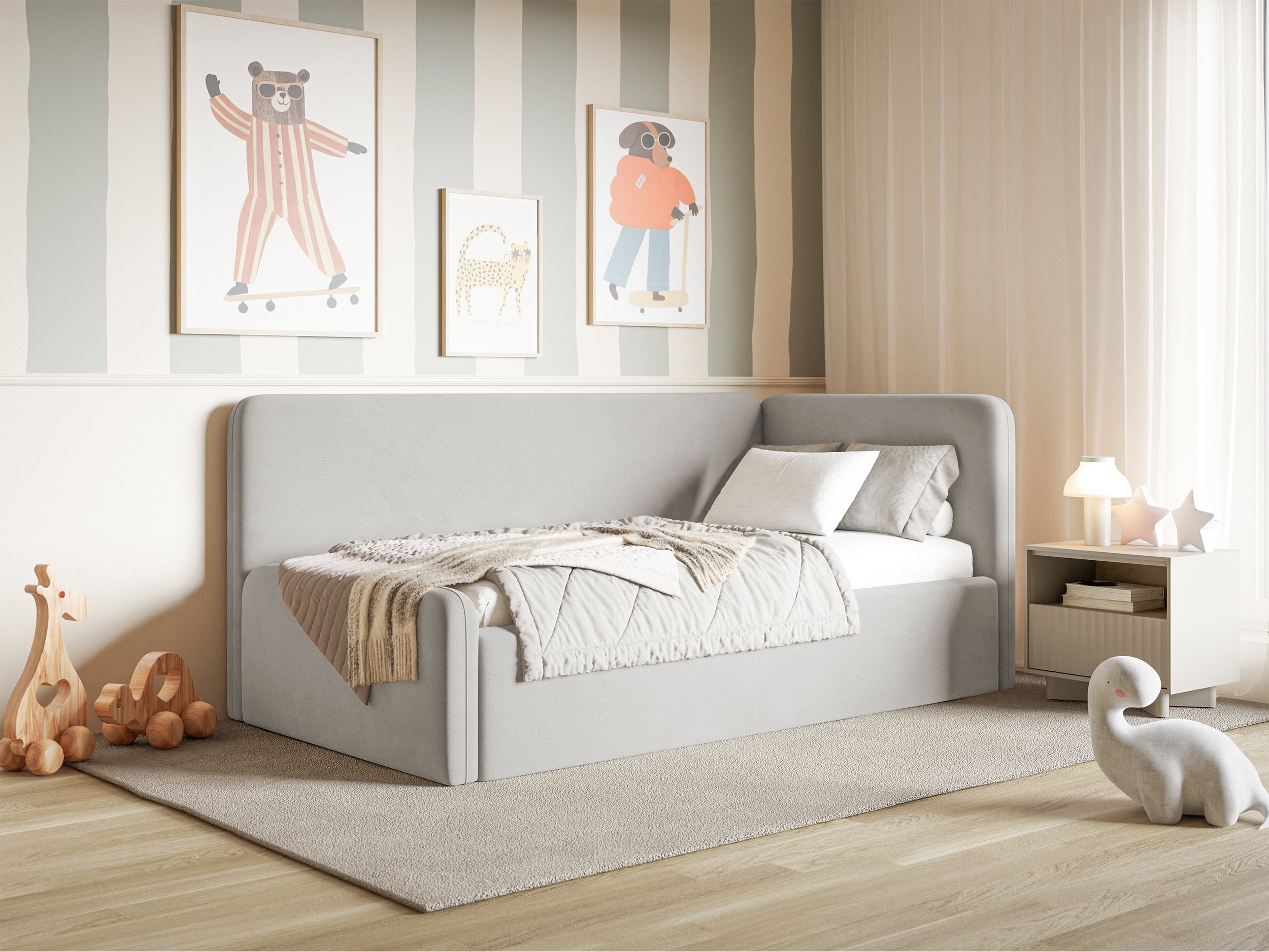 selsey-fanklo-jugendbett-90x200-cm-rechtsseitig-mit-matratze-und-stauraum-hellgr image 2