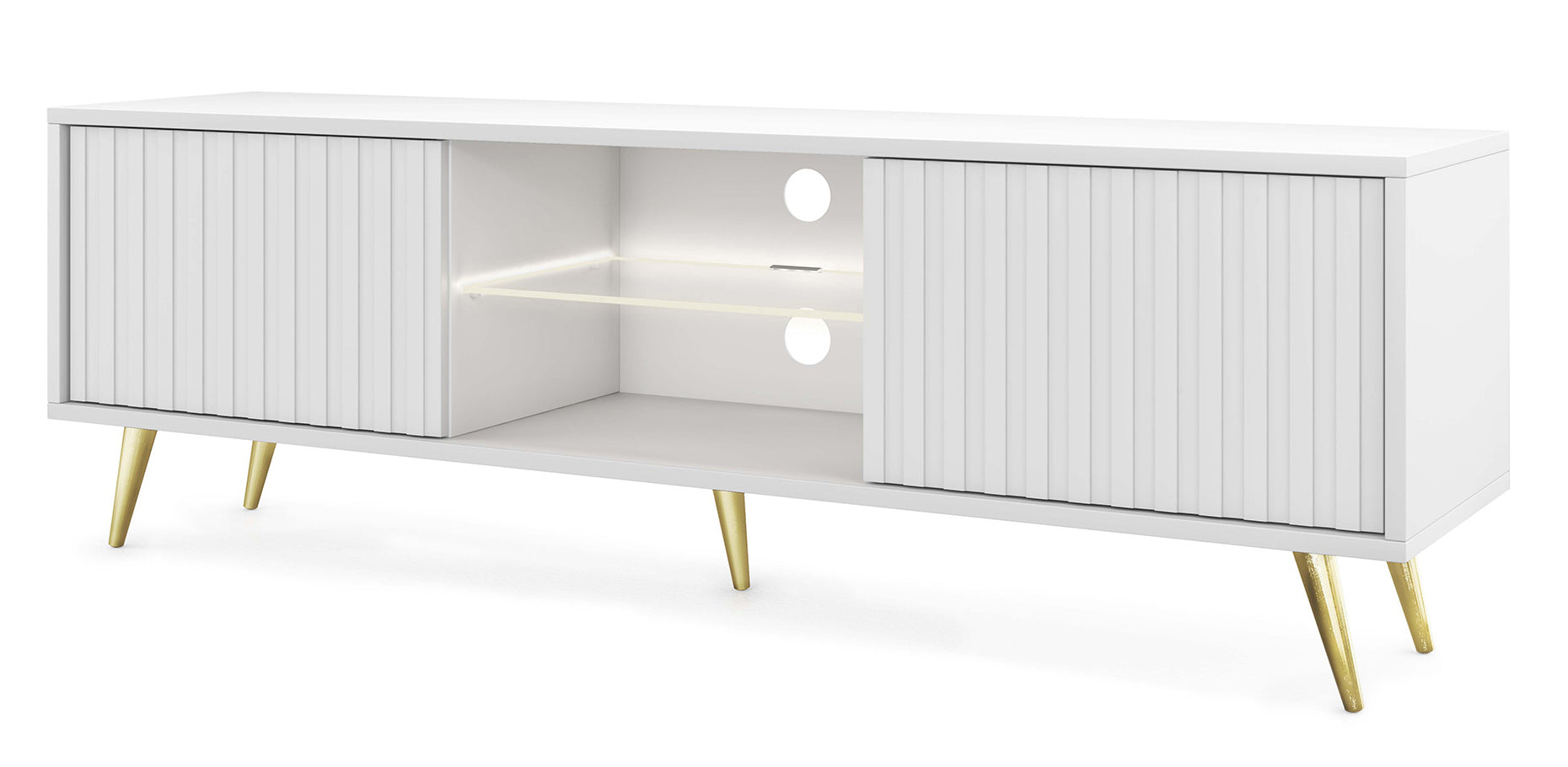 selsey-bello-tv-schrank-135-cm-wei-mit-lamellenfronten-und-goldenen-beinen image 8