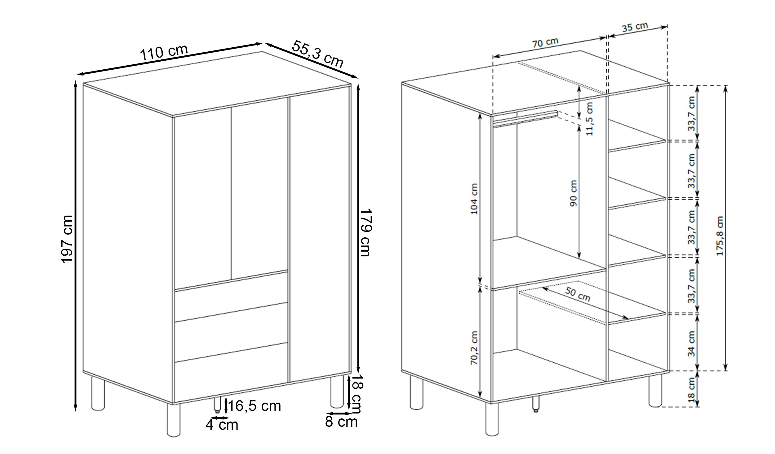 selsey-sanden-dreht-renschrank-110-cm-eiche-bookmatch-mit-3-schubladen image 7