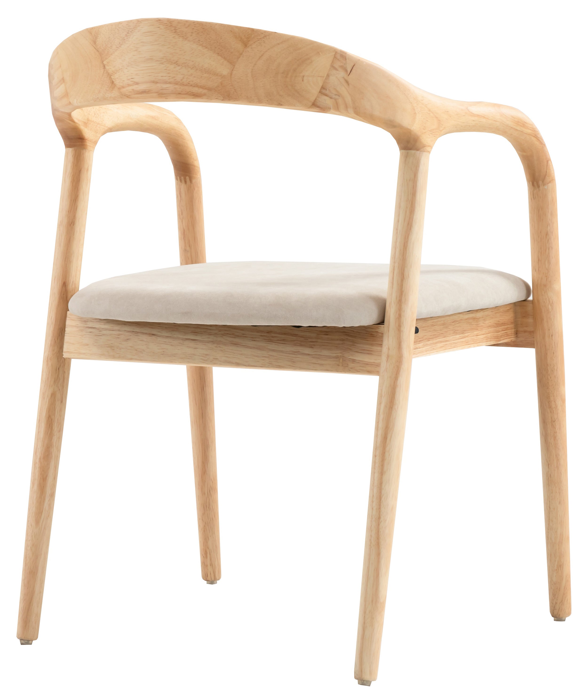 selsey-battione-holzstuhl-esszimmer-beiger-samt-nat-rliche-eiche-pflegeleicht image 5