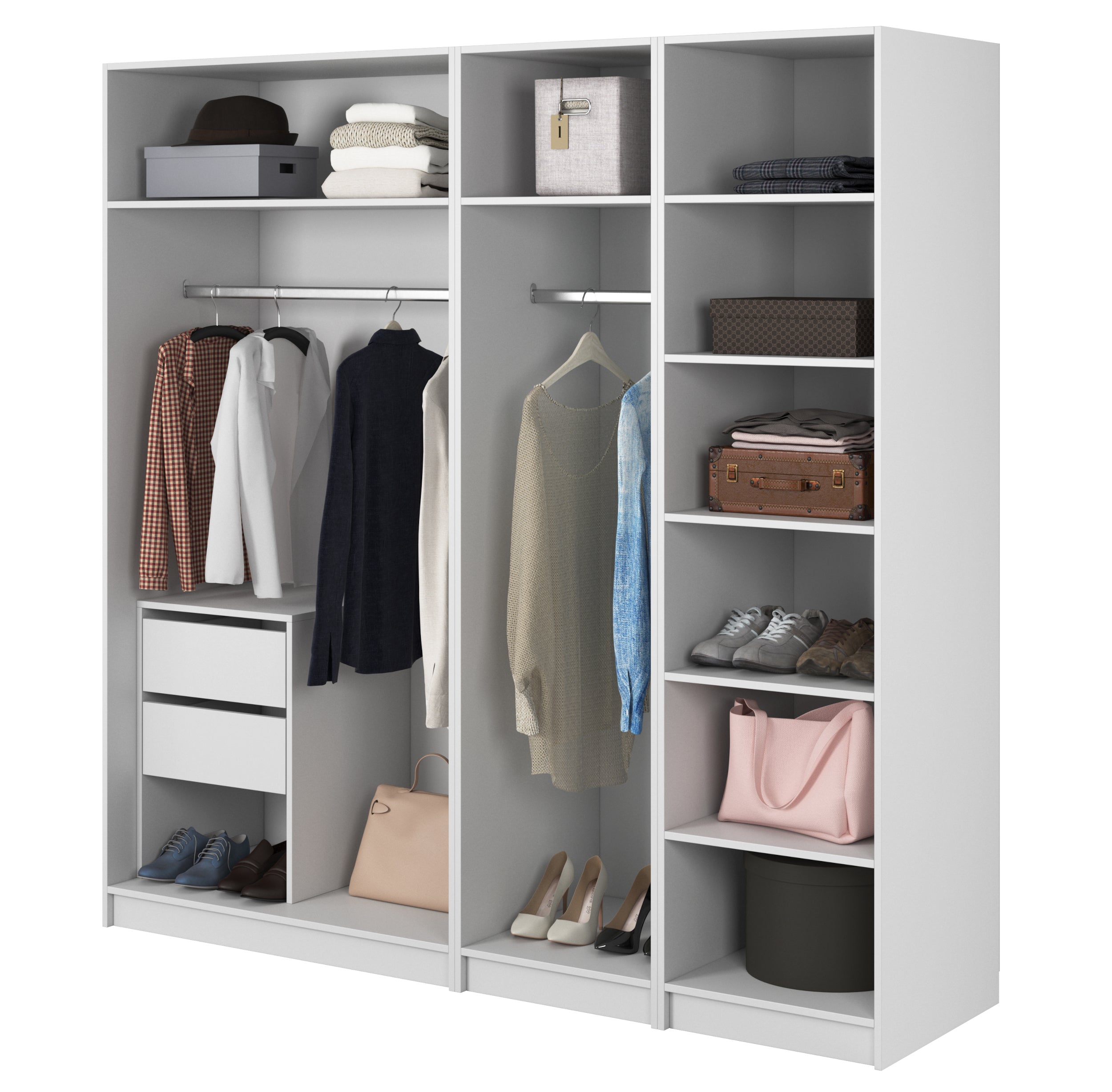 selsey-moonir-viert-riger-kleiderschrank-200-cm-mit-stangen-und-container-wei image 3
