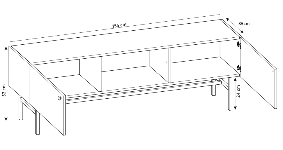 selsey-divenos-tv-schrank-155-cm-zweifl-gelig-mit-nischen-schwarz image 6
