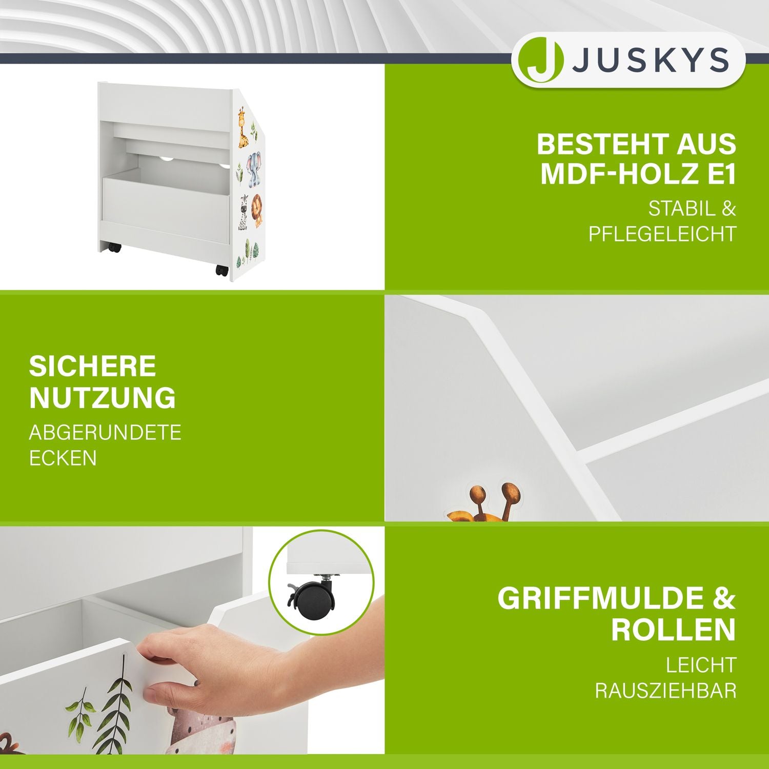 juskys-kinder-b-cherregal-mit-3-f-chern-und-herausziehbarer-spielzeugkiste image 4