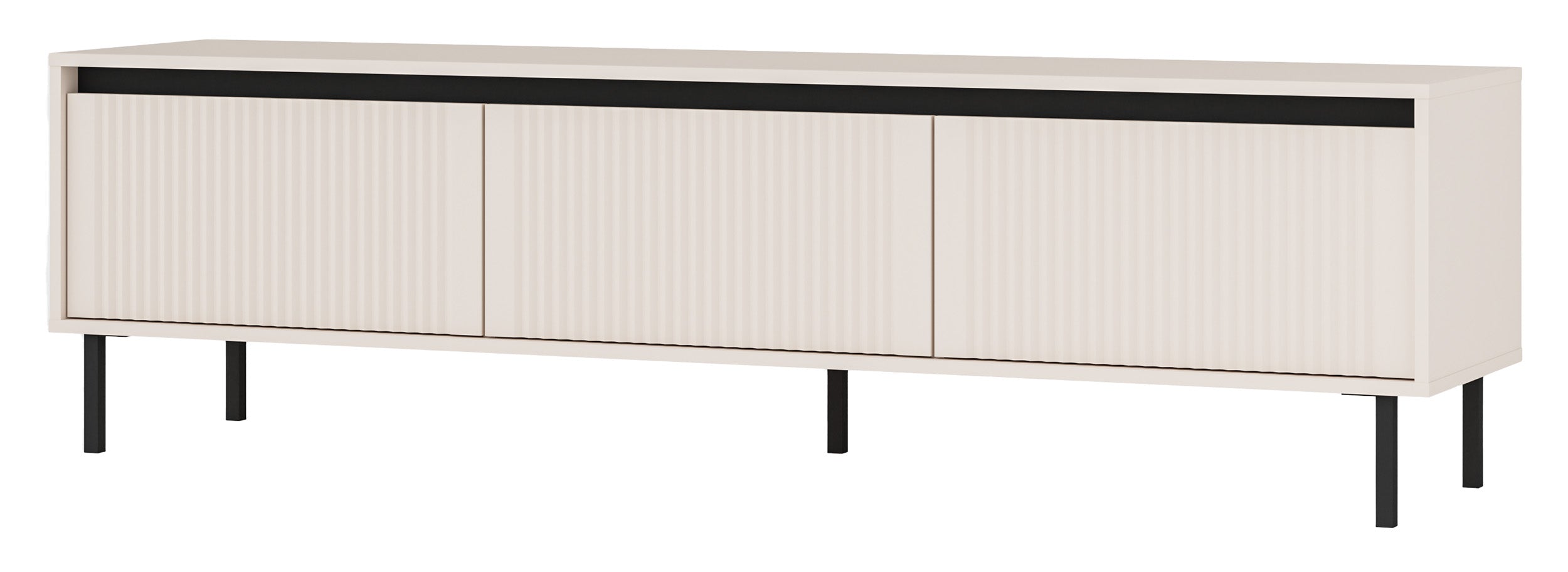 selsey-osaka-tv-schrank-179-cm-mit-drei-schubladen-sandbeige-geriffelte-fronten image 1