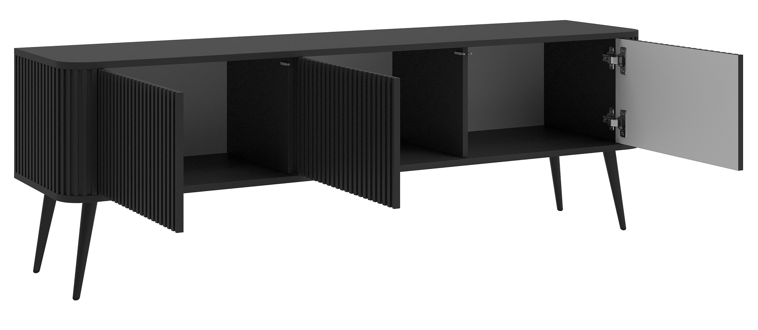 selsey-ovarlo-tv-schrank-dreit-rig-163-cm-schwarz-mit-rillen image 6