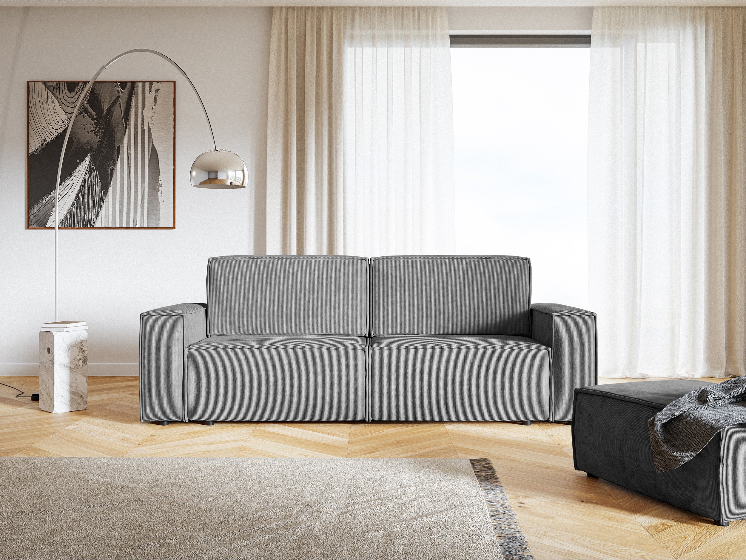 selsey-copertino-3-sitzer-schlafsofa-ausklappbar-hellgrauer-cord image 2