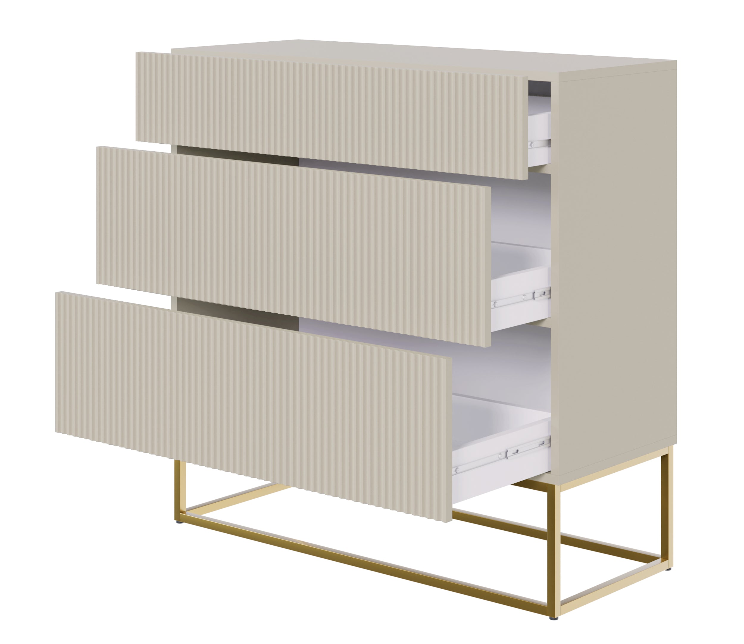selsey-veldio-kommode-90-cm-grau-beige-mit-3-schubladen-gefr-ste-front-goldene-b image 2