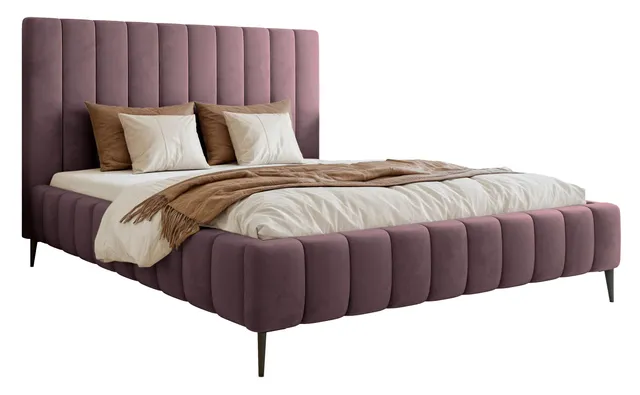 selsey-fiarro-polsterbett-160x200-cm-mit-bettkasten-violetter-samt-metallrahmen- image 1