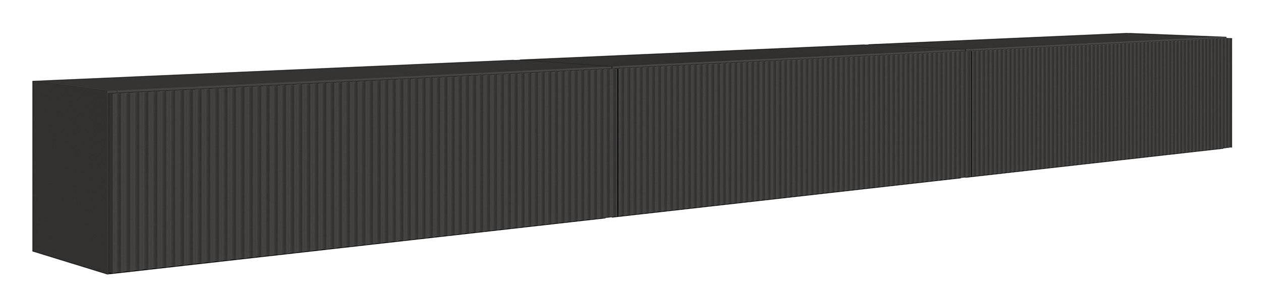 selsey-veldio-h-ngender-tv-schrank-300-cm-dreit-rig-geriffelte-front-schwarz-mat image 5
