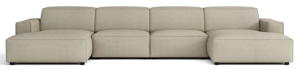 selsey-sellmo-ecksofa-u-f-rmig-universell-hellgraubeige-hydrophobes-chenille-mod image 1