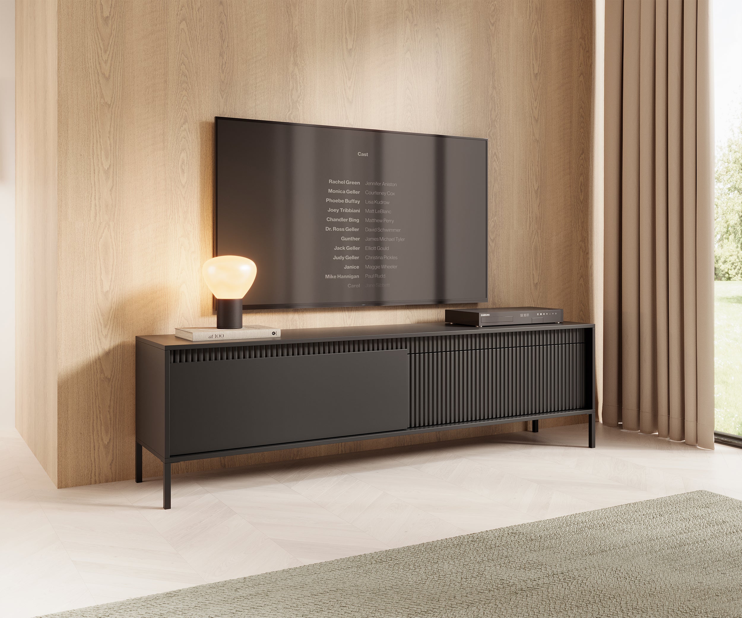 selsey-falsetto-tv-schrank-187-cm-schwarz-mit-zwei-t-ren-und-geriffelter-front image 4