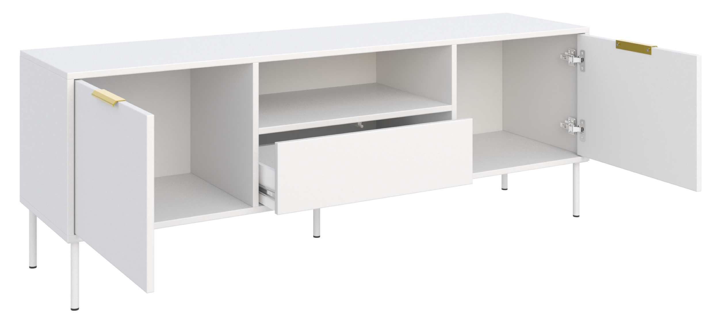 selsey-vena-tv-schrank-160-cm-zweit-rig-mit-schublade-wei image 3