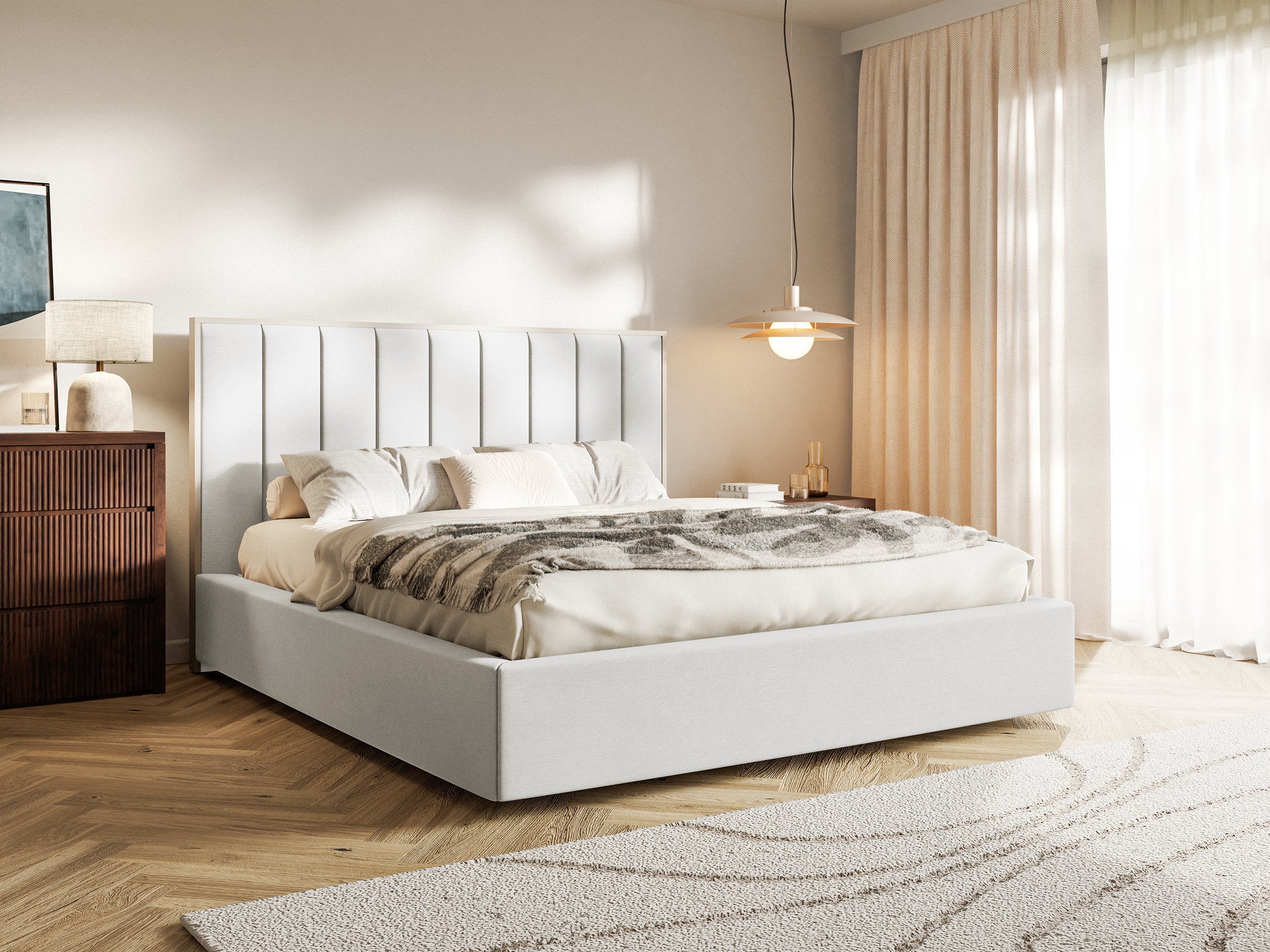 selsey-gepolstertes-bett-togents-160x200-cm-mit-stauraum-wei-er-hydrophober-samt image 2
