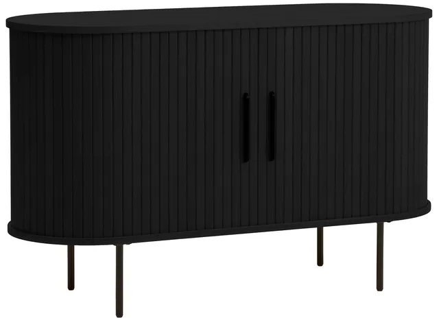 selsey-gativel-kommode-120-cm-lamellen-eiche-schwarz image 1