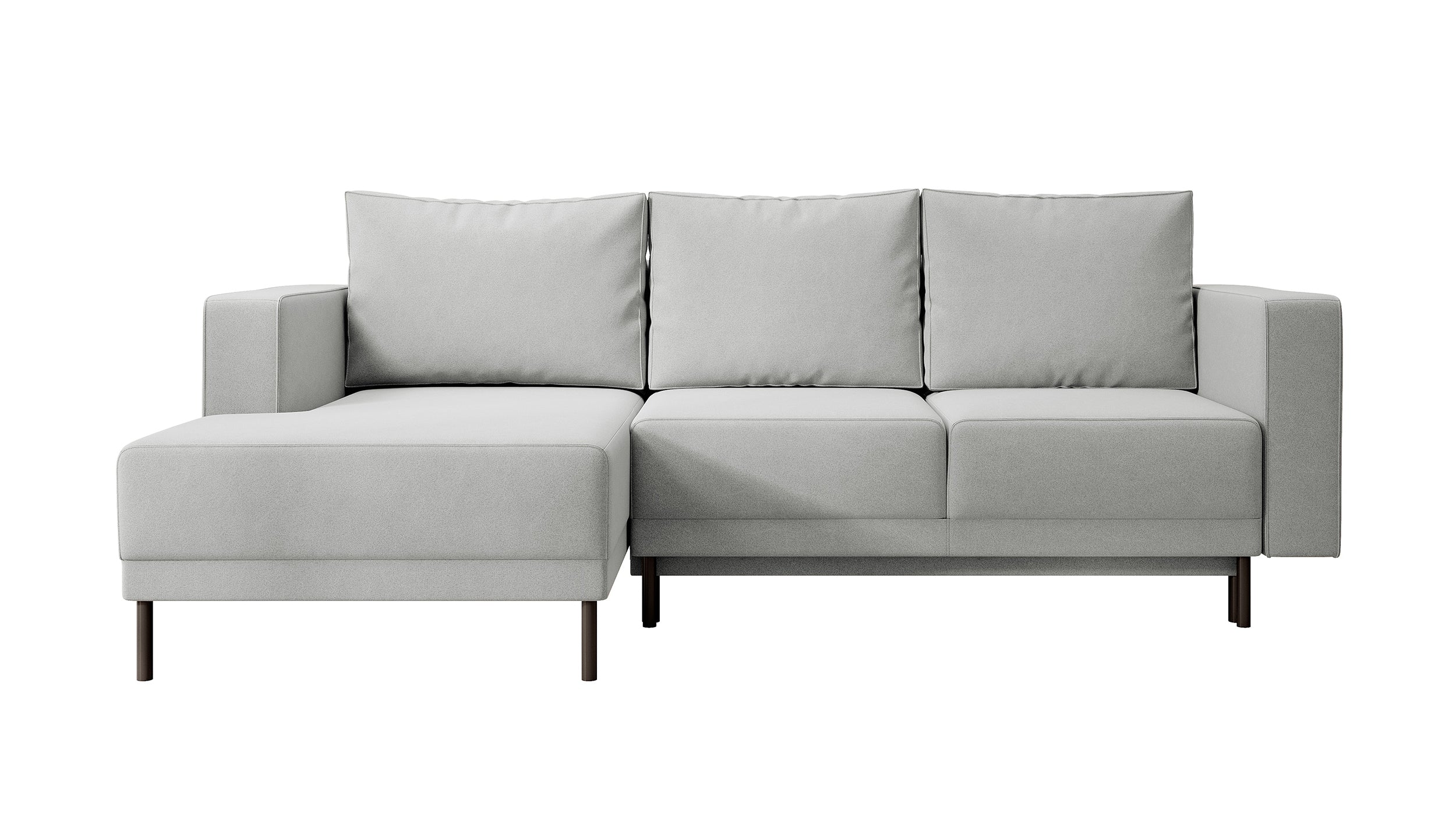 selsey-rodario-mini-ecksofa-links-l-f-rmig-grau-samt-mit-schlaffunktion image 1