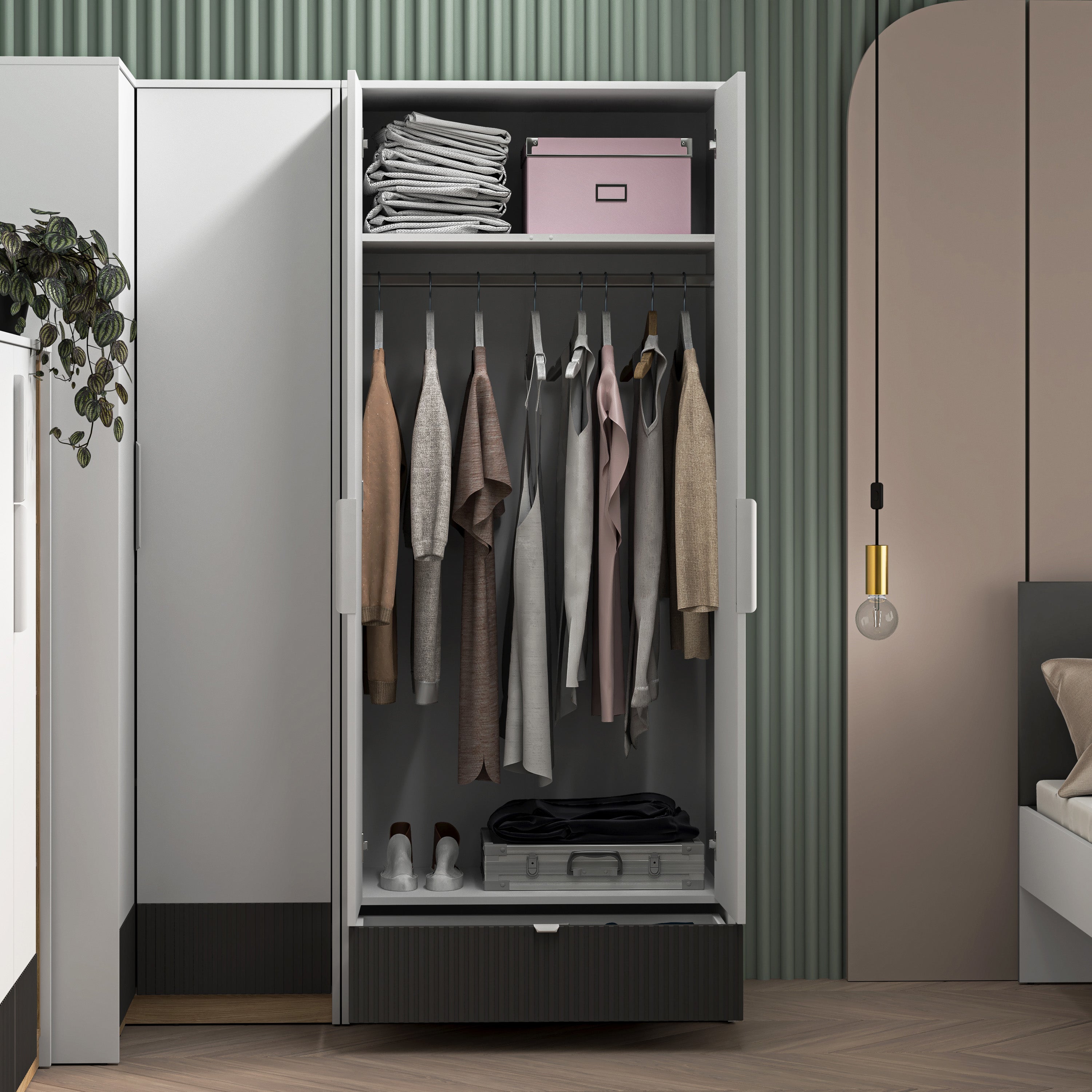 selsey-torino-jugendkleiderschrank-zweit-rig-82-cm-honey-castello-eiche-alpenwei image 2