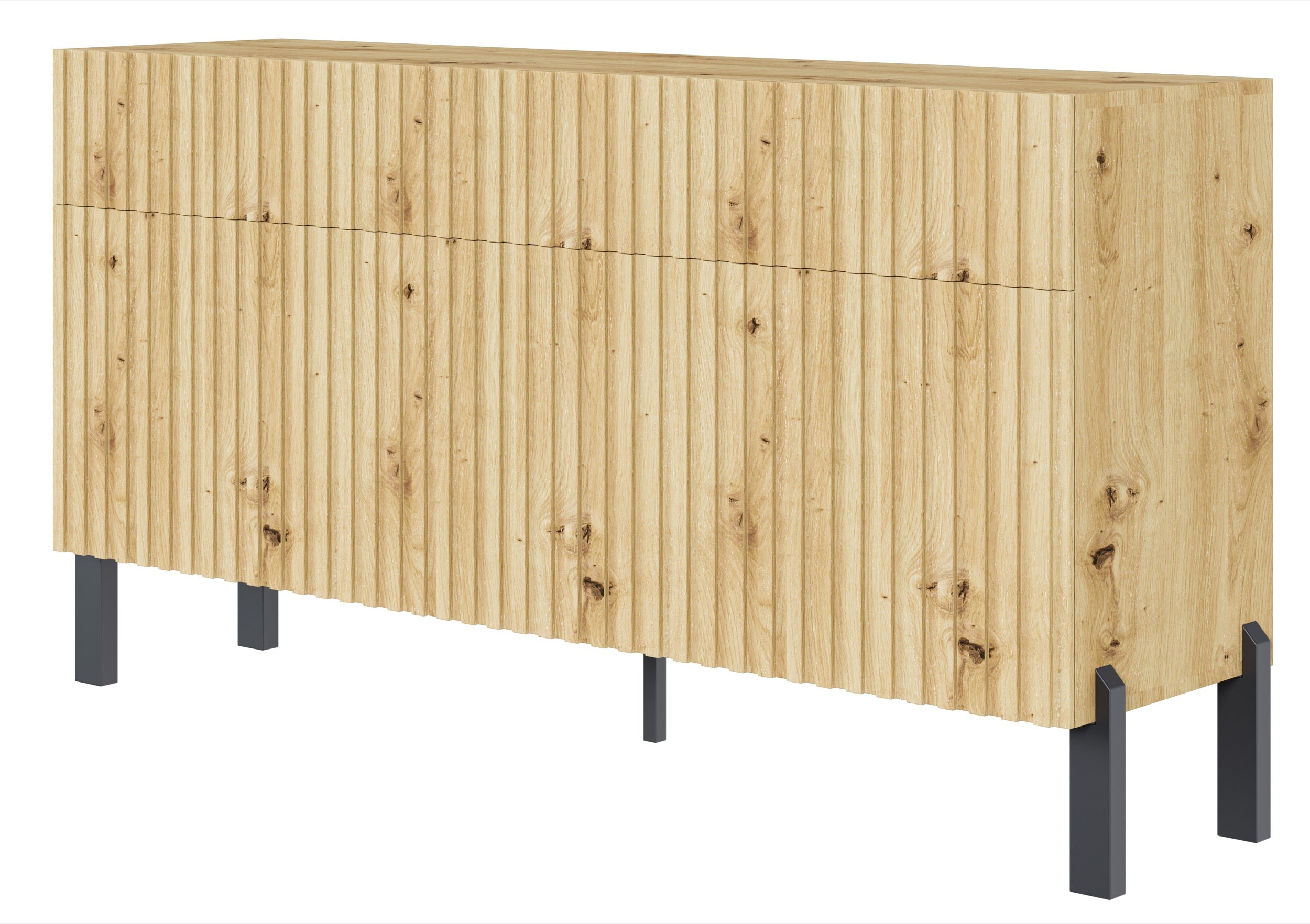 selsey-telire-dreht-r-kommode-154-cm-mit-3-schubladen-lamellenfront-artisan-eich image 1