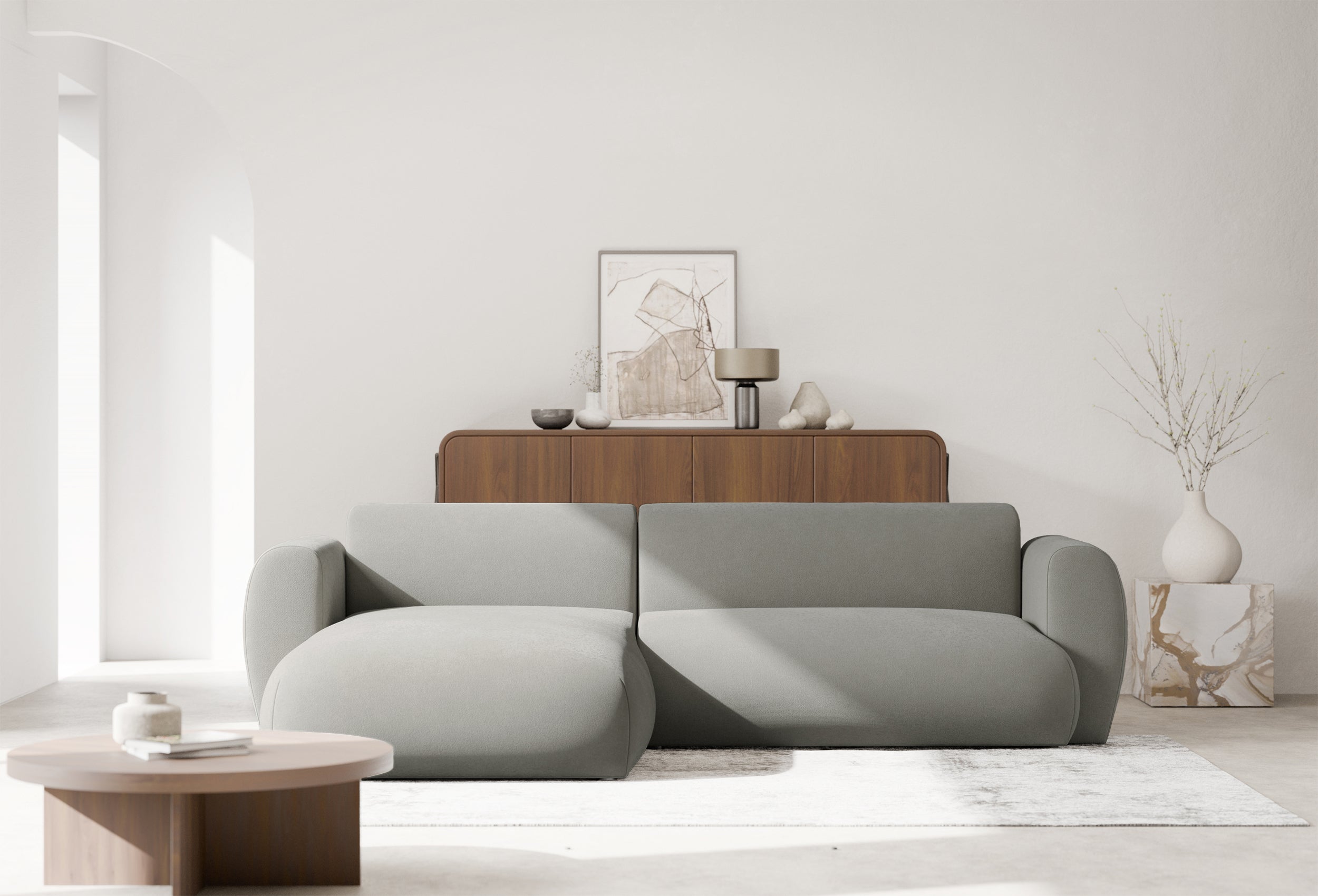 selsey-emia-ecksofa-l-links-mit-schlaffunktion-hellgrauer-chenille-leicht-zu-rei image 2