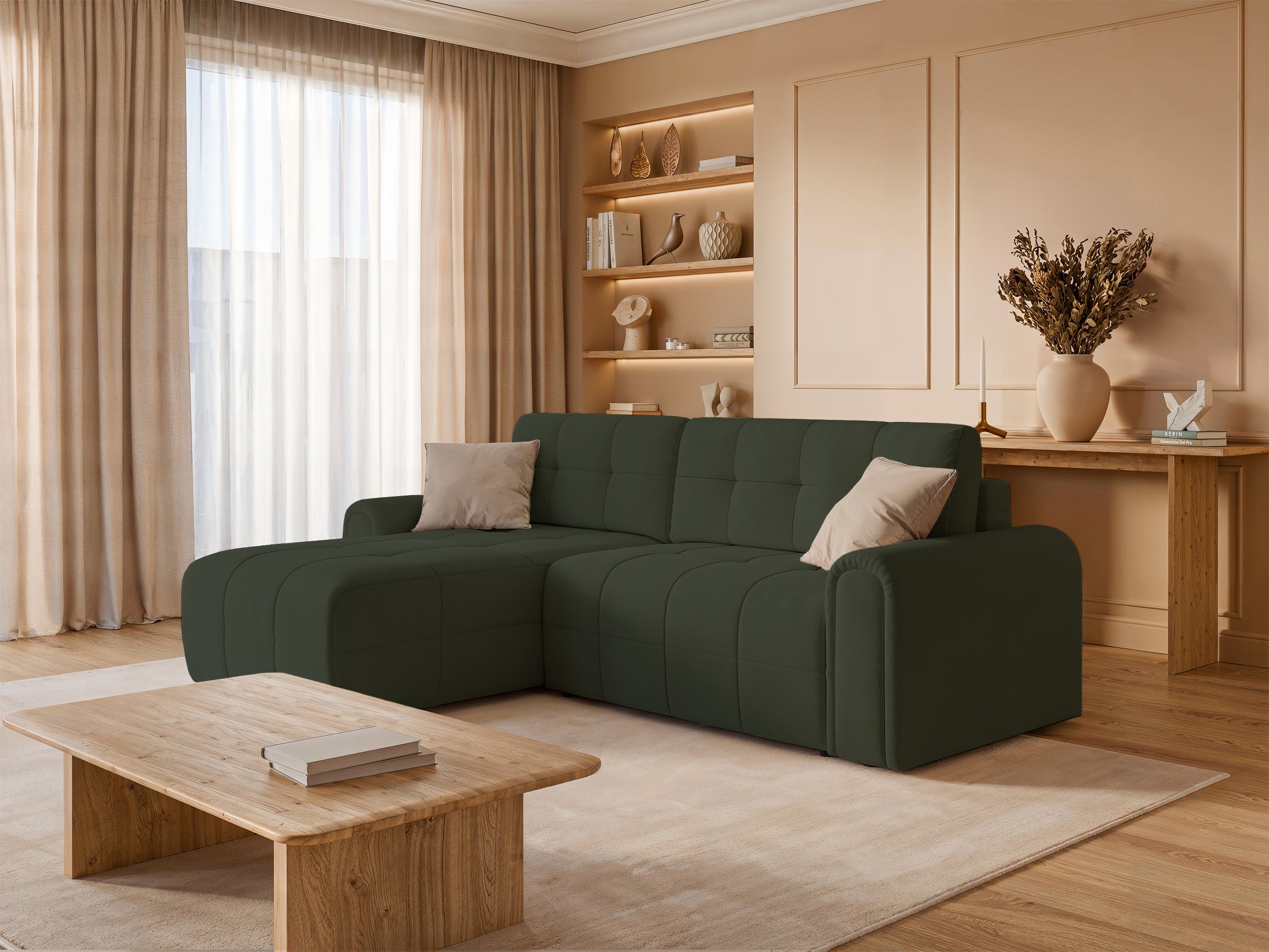 selsey-simolla-ecksofa-l-links-mit-schlaffunktion-olivgr-ner-chenille image 5