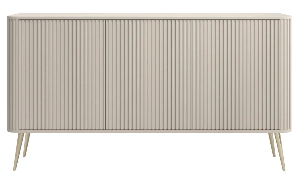 selsey-ovarlo-kommode-dreit-rig-163-cm-sandbeige-mit-fr-sungen-goldene-beine image 1