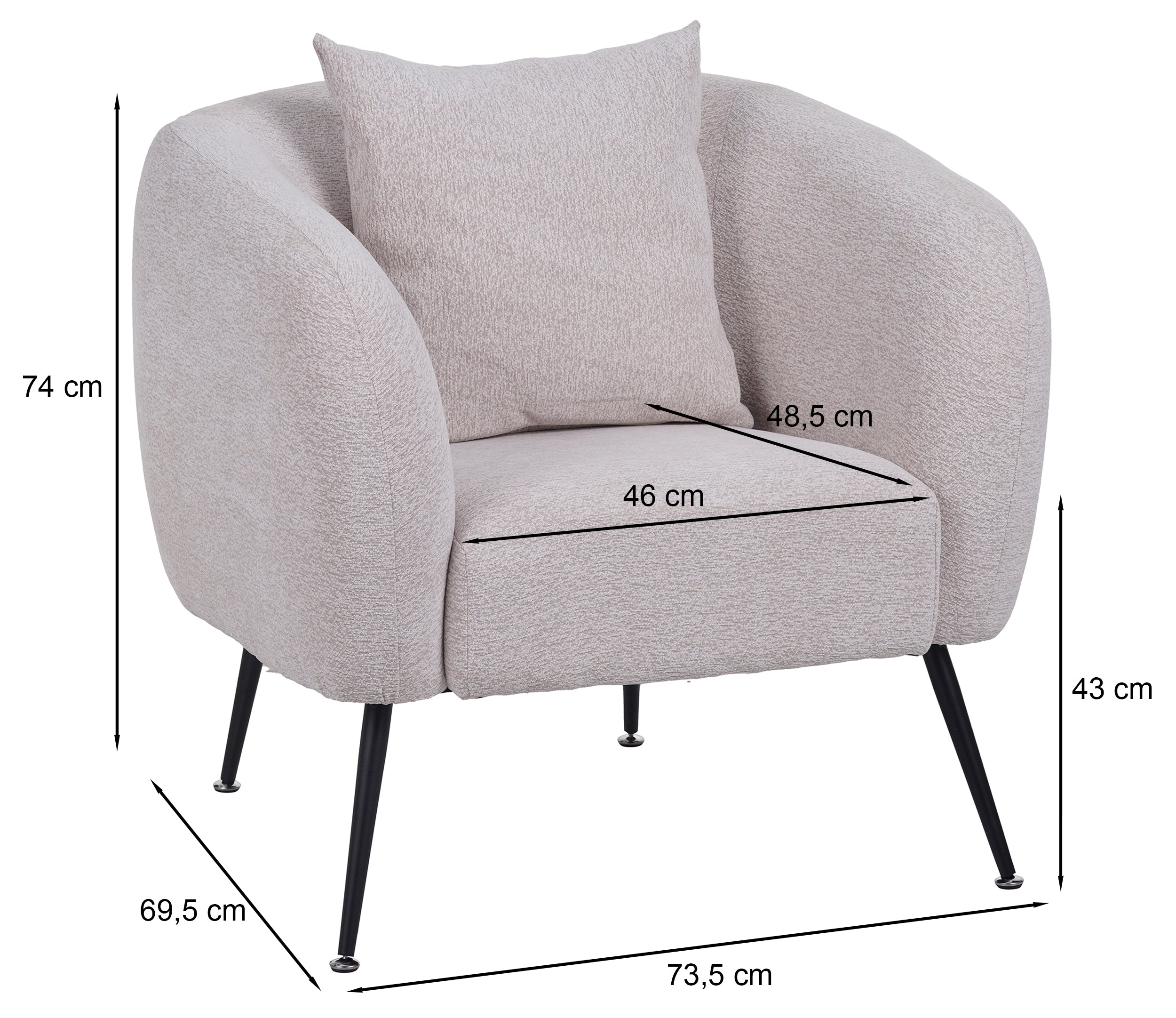 selsey-inglede-relaxsessel-hellbeige-chenille-auf-schwarzen-beinen image 7