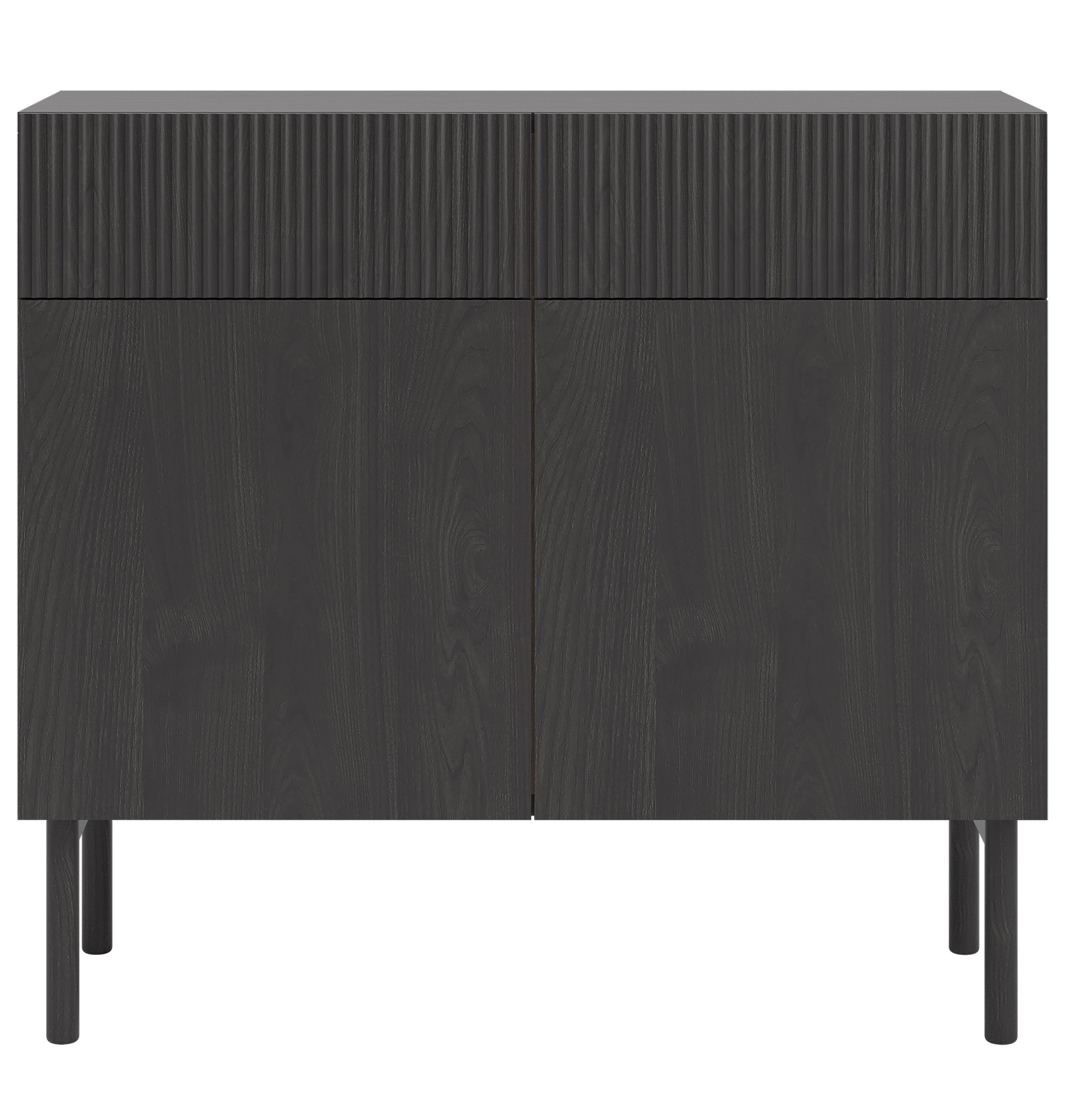 selsey-nolie-kommode-100-cm-mit-2-t-ren-und-2-schubladen-portland-esche-schwarz image 5