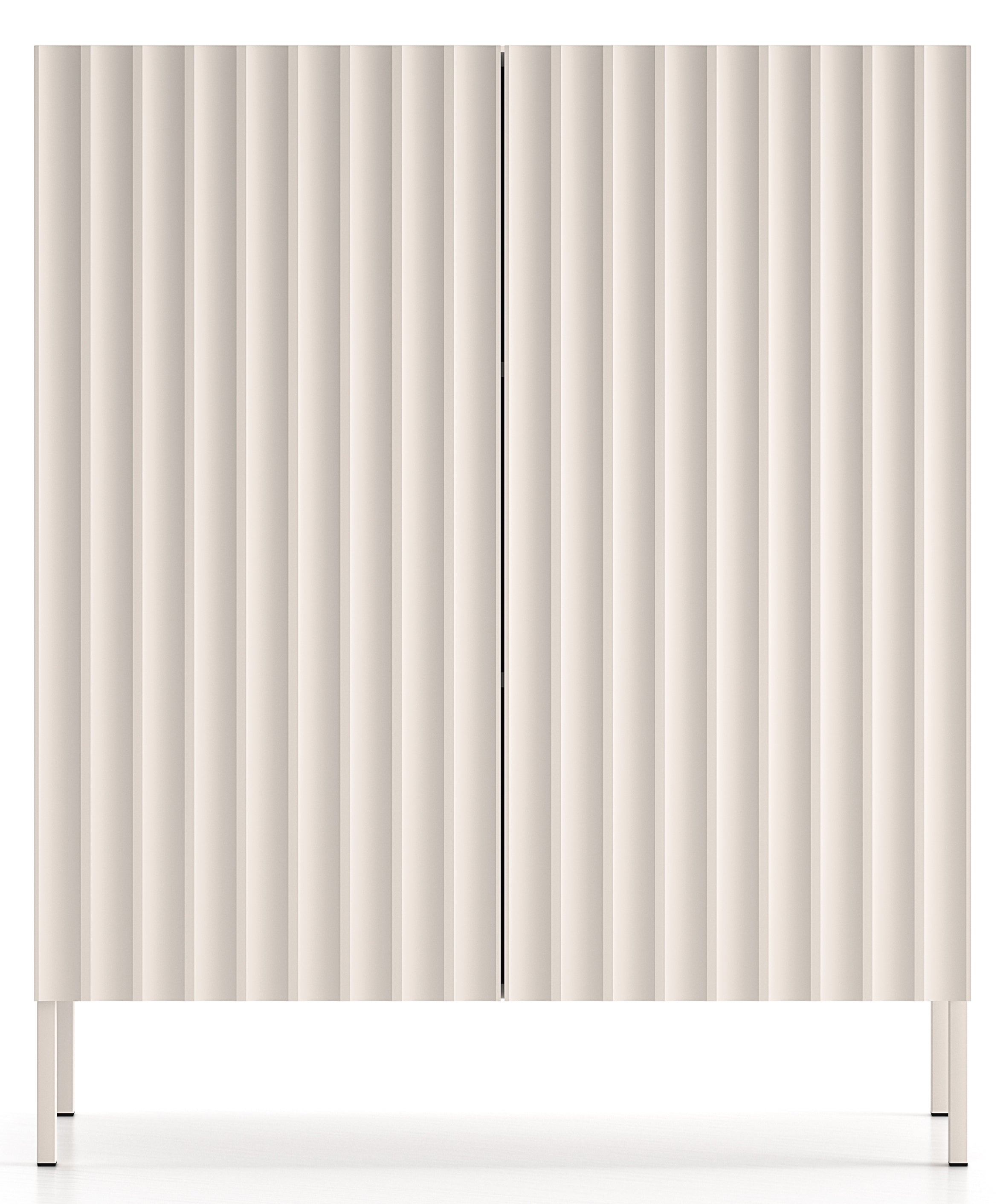 selsey-derriva-hohe-zweifl-gelige-kommode-100-cm-kaschmir-mit-geriffelten-fronte image 1