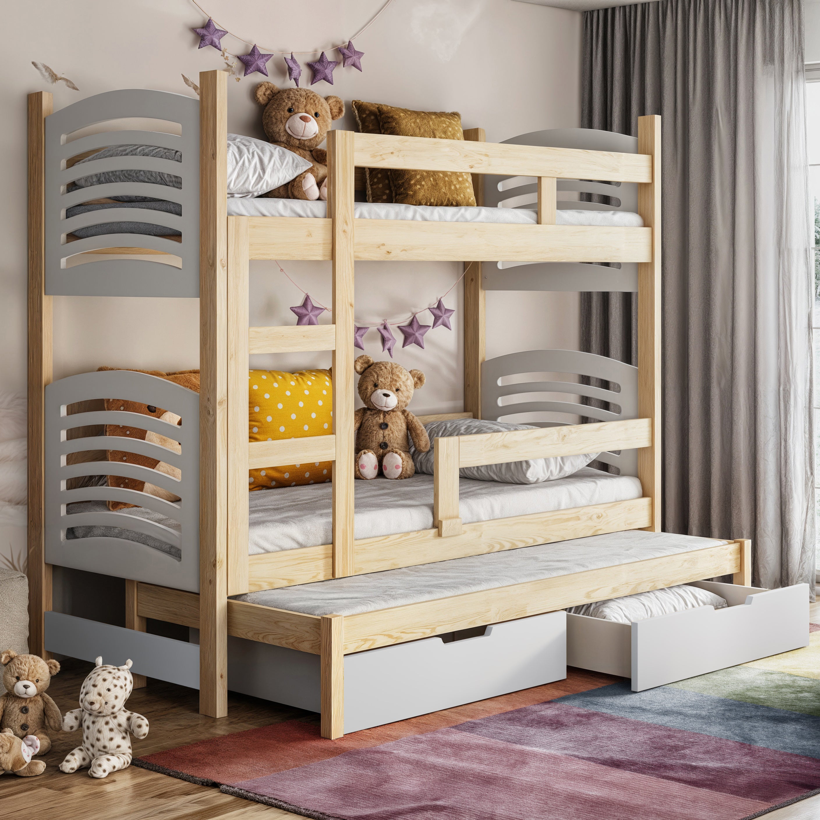selsey-cami-etagenbett-75x180-cm-f-r-3-personen-mit-schubladen-kiefer-wei image 2