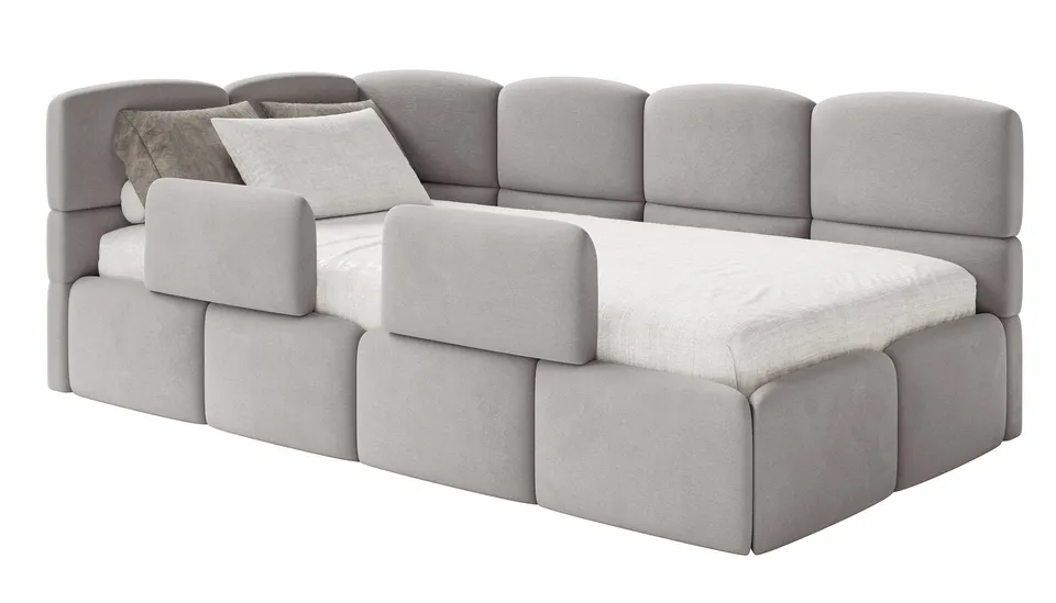 selsey-cloudy-jugendbett-90x200-cm-linksseitig-hellgrau-velours-mit-matratze-sta image 1