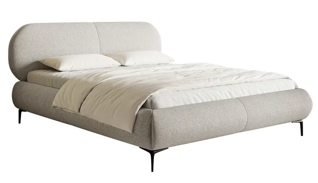 selsey-ovalle-gepolstertes-bett-140x200-cm-grau-beige-geflecht-schwarze-beine image 1