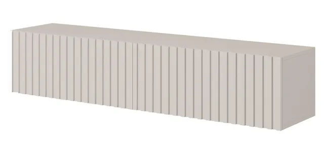 selsey-telire-tv-schrank-138-6-cm-mit-lamellenfront-grau-beige image 1