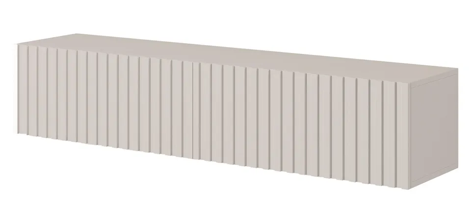 selsey-telire-tv-schrank-138-6-cm-mit-lamellenfront-grau-beige image 1