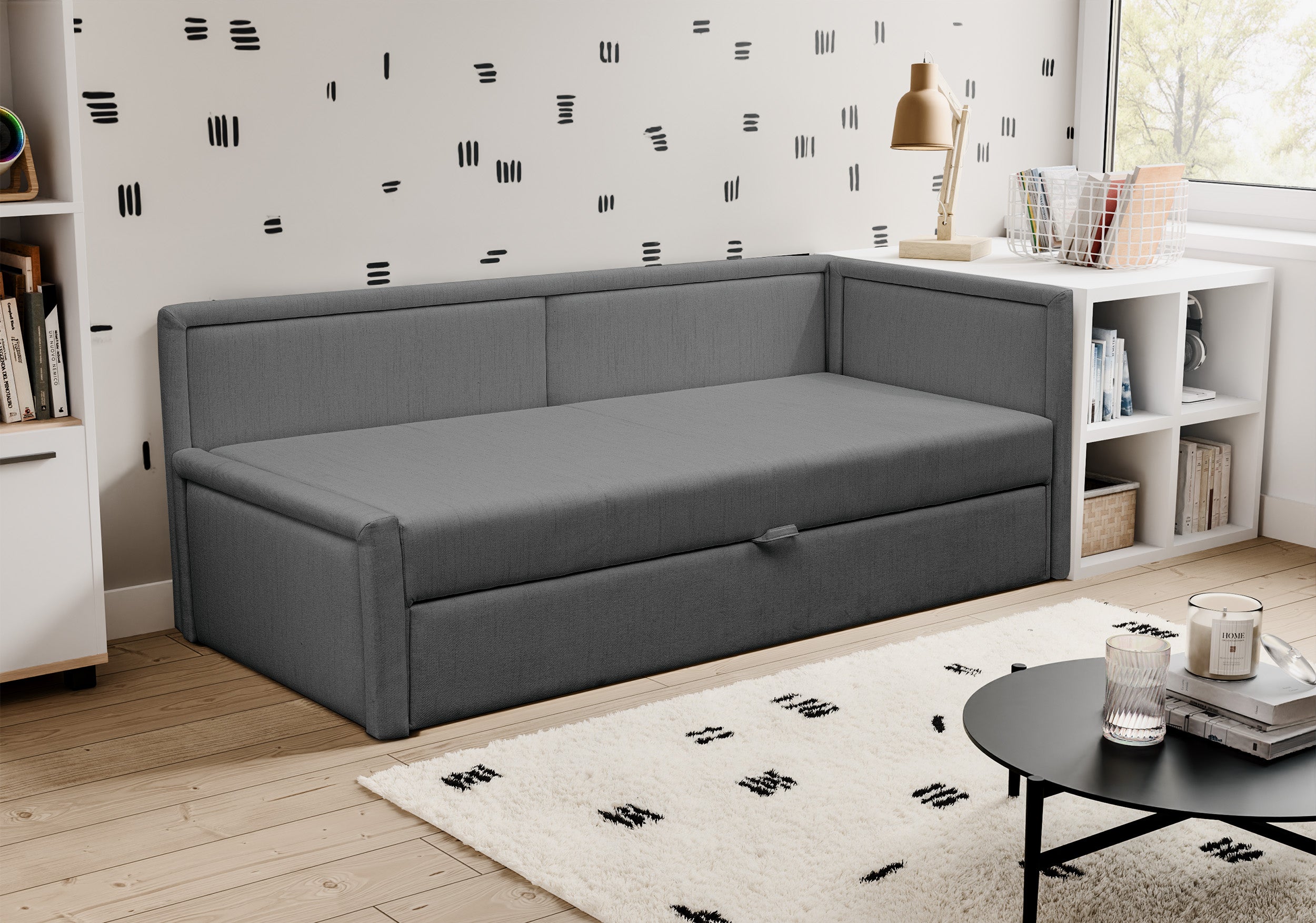 selsey-caprili-ausziehbares-doppelbett-flechtmuster-dunkelgrau image 2