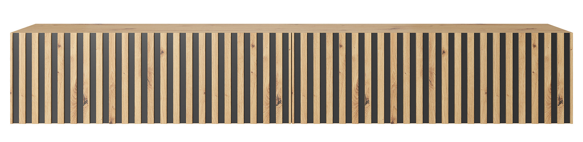 selsey-telire-tv-schrank-175-cm-artisan-eiche-lamellen-schwarze-eins-tze image 6