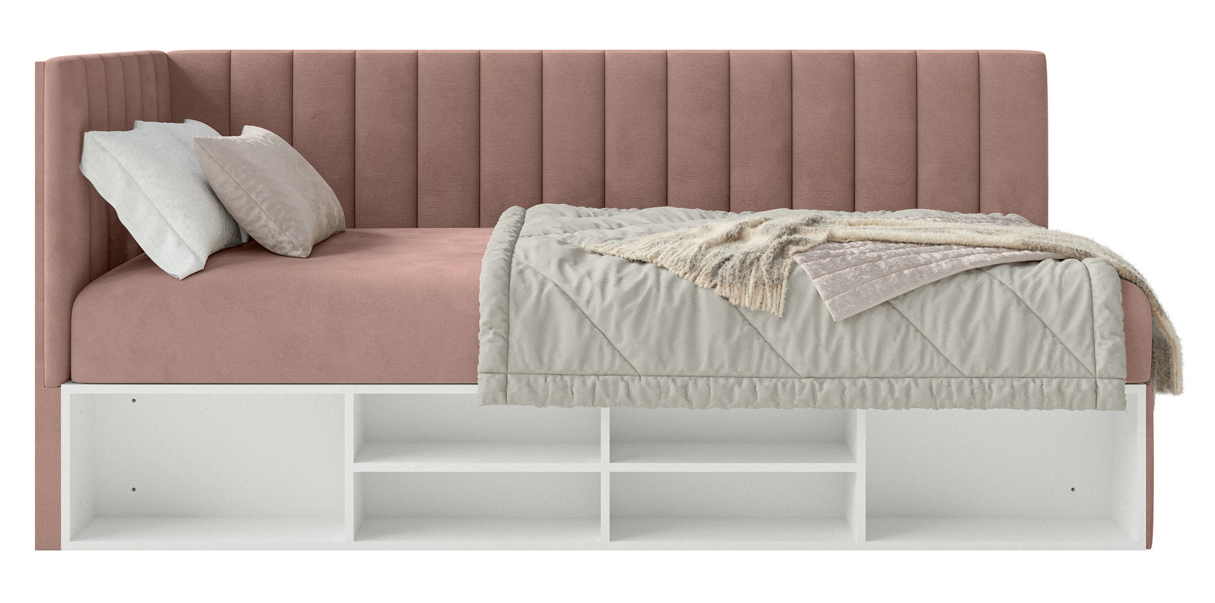 selsey-ventrio-jugendbett-90x200-cm-links-hellrosa-velours-mit-stauraum image 5