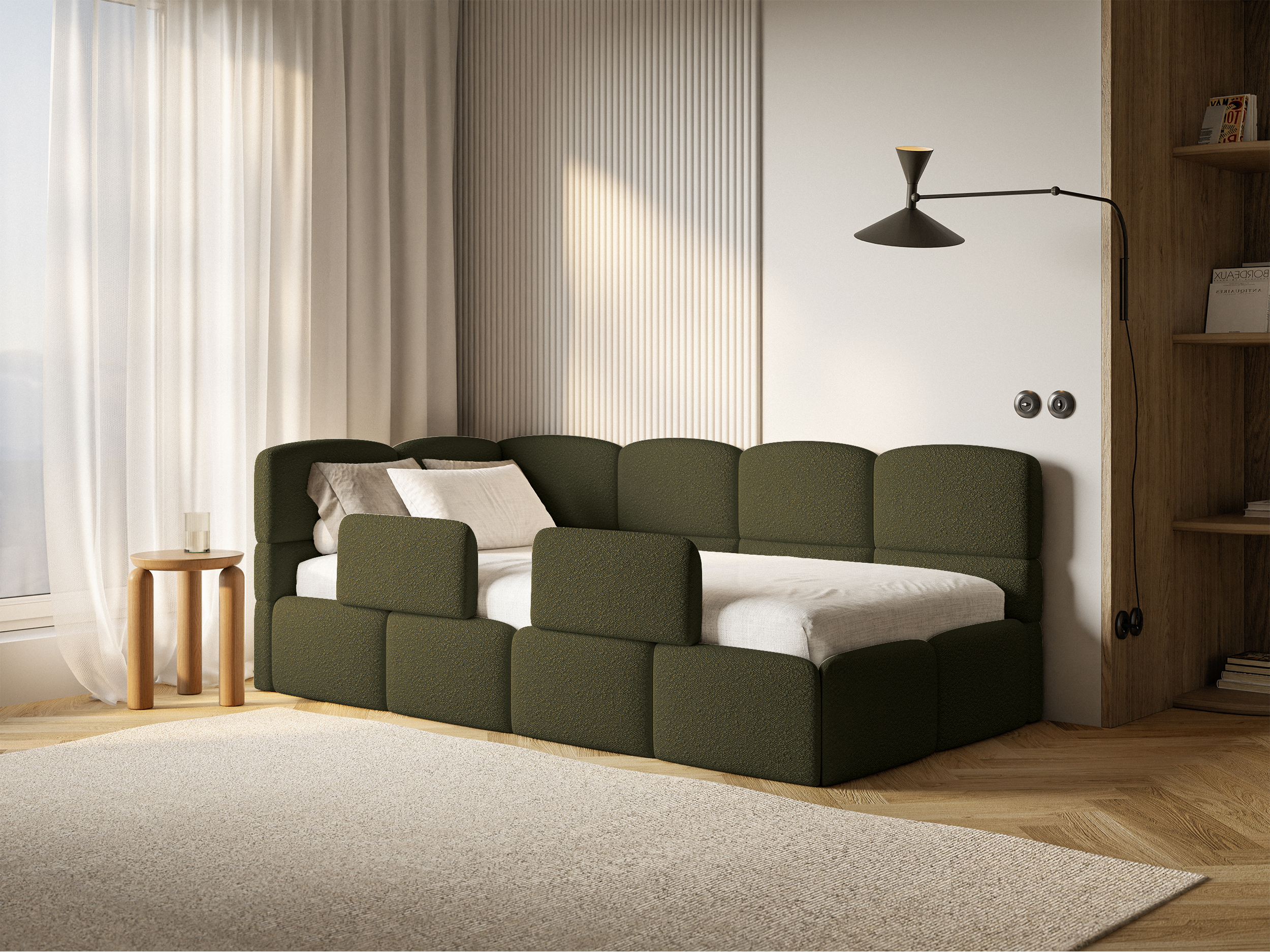 selsey-cloudy-jugendbett-90x200-cm-linksseitig-mit-stauraum-olivgr-n-boucl image 4