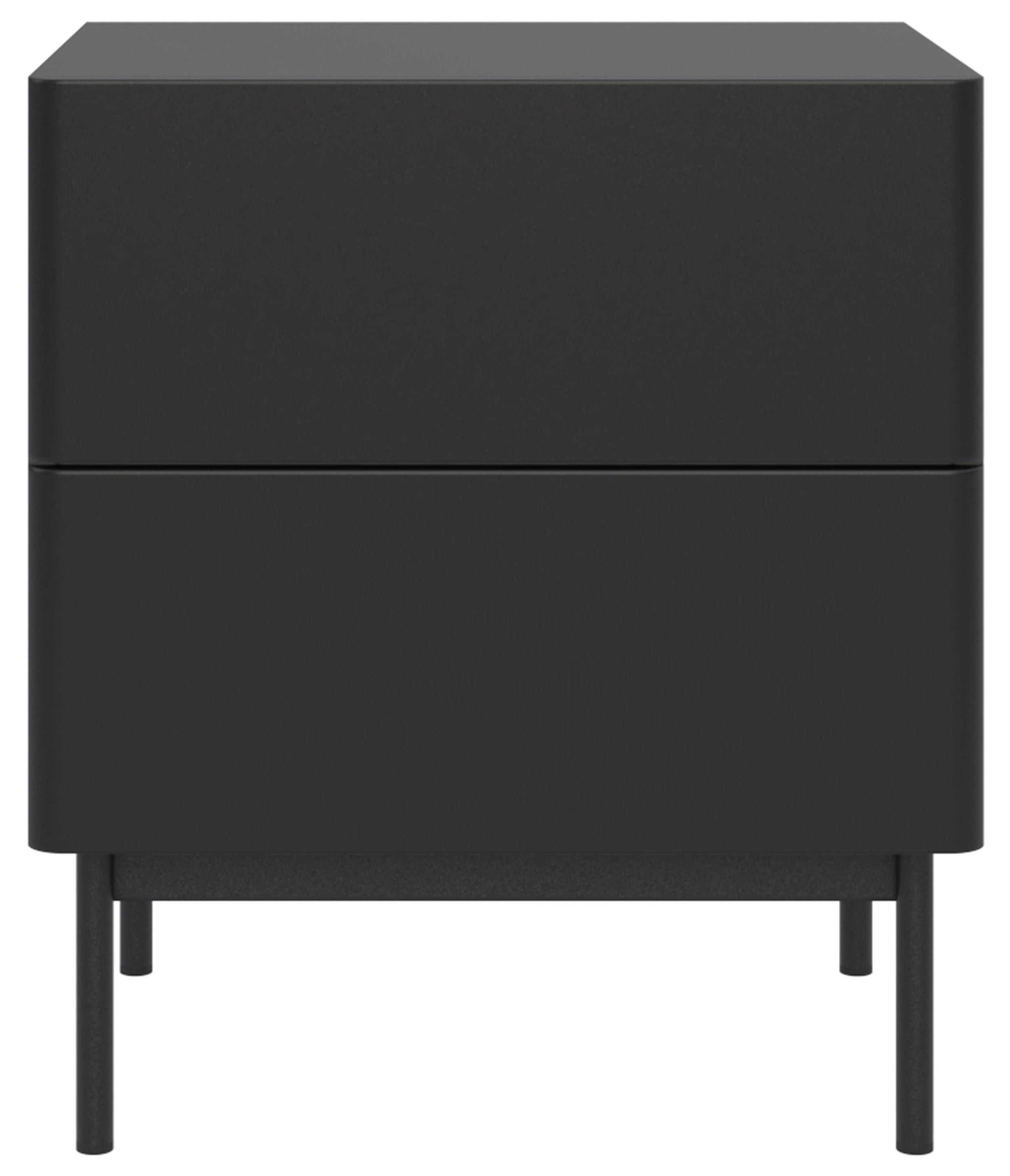 selsey-olio-nachttisch-50-cm-schwarz-mit-zwei-schubladen image 4