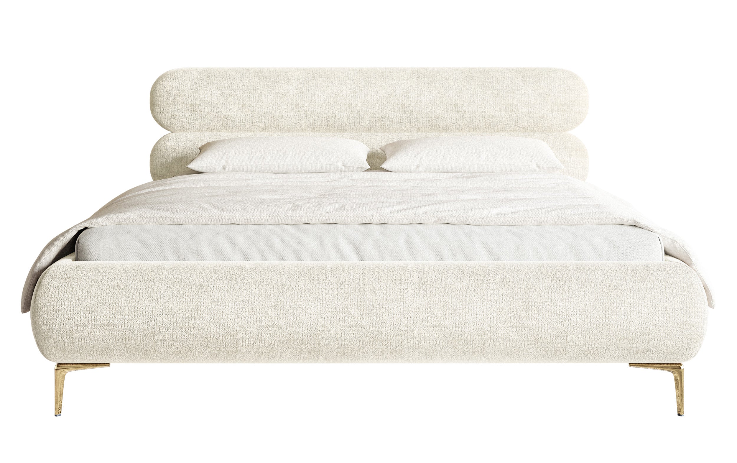selsey-roule-polsterbett-160x200-cm-creme-chenille-mit-goldenen-beinen image 6