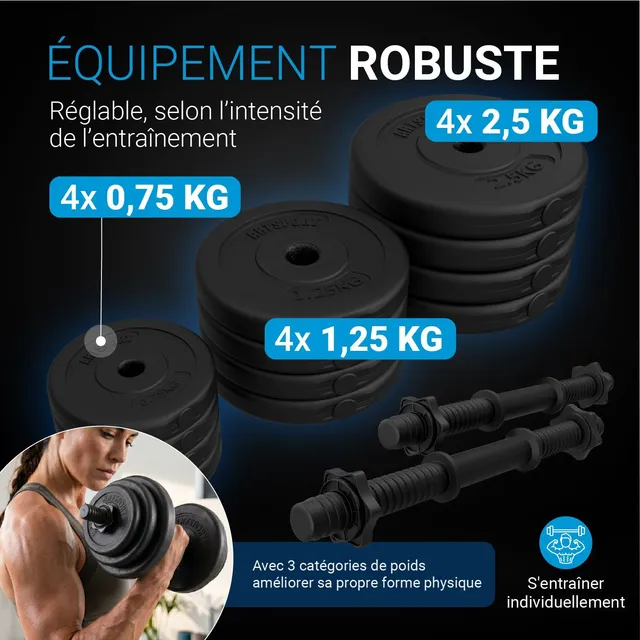 artsport-kurzhantelset-20-kg-2-hantelstangen-mit-12-gewichtsscheiben image 1