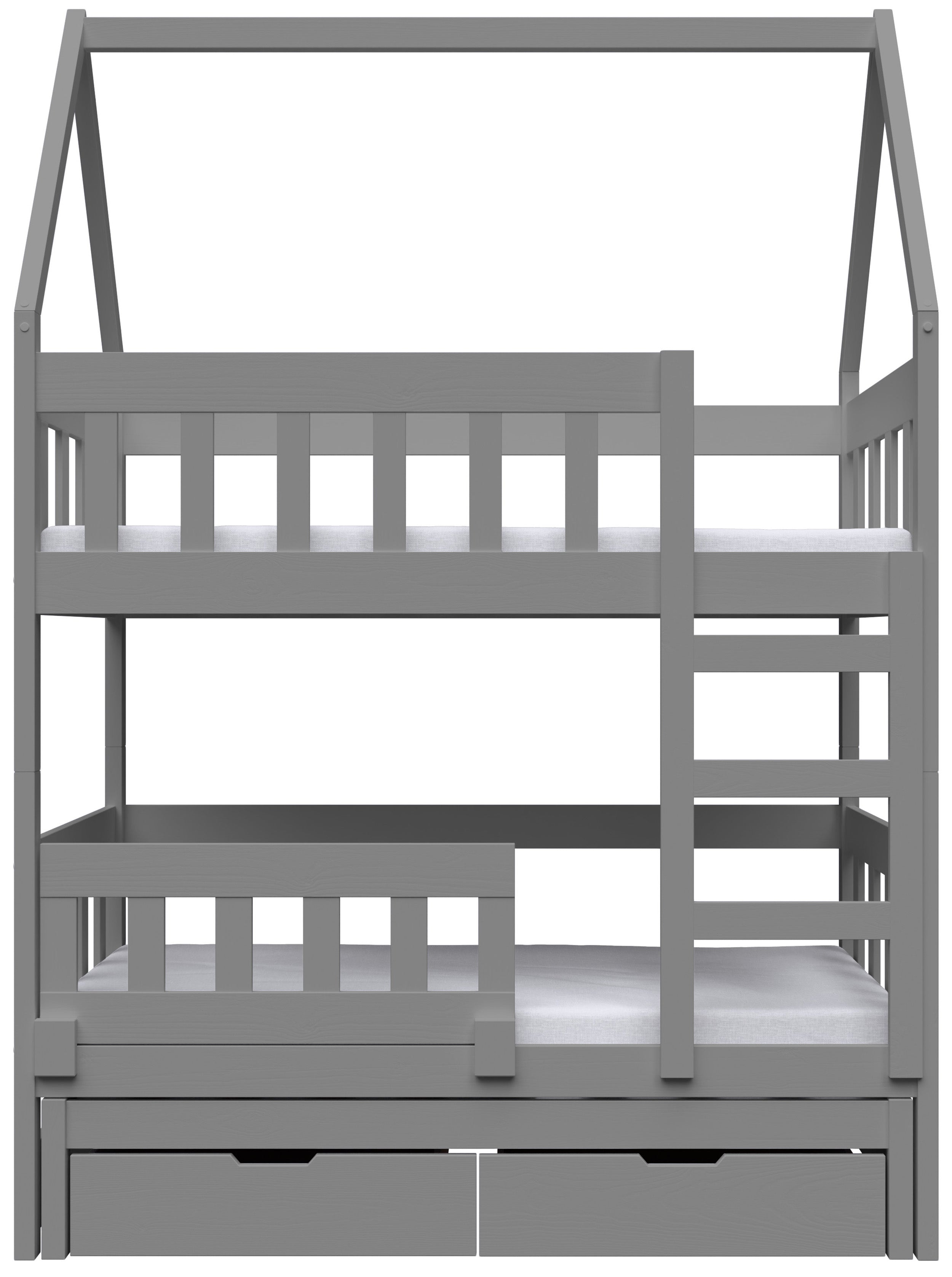 selsey-vistena-etagenbett-75x180-cm-hausform-f-r-3-personen-grau-mit-matratzen-u image 3