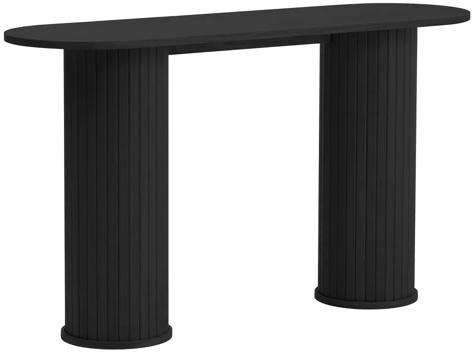selsey-gativel-konsole-130-cm-lamellen-eiche-schwarz image 1