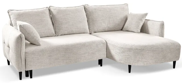 selsey-oblivio-mini-ecksofa-mit-schlaffunktion-rechts-l-form-beige-flechtmuster- image 1