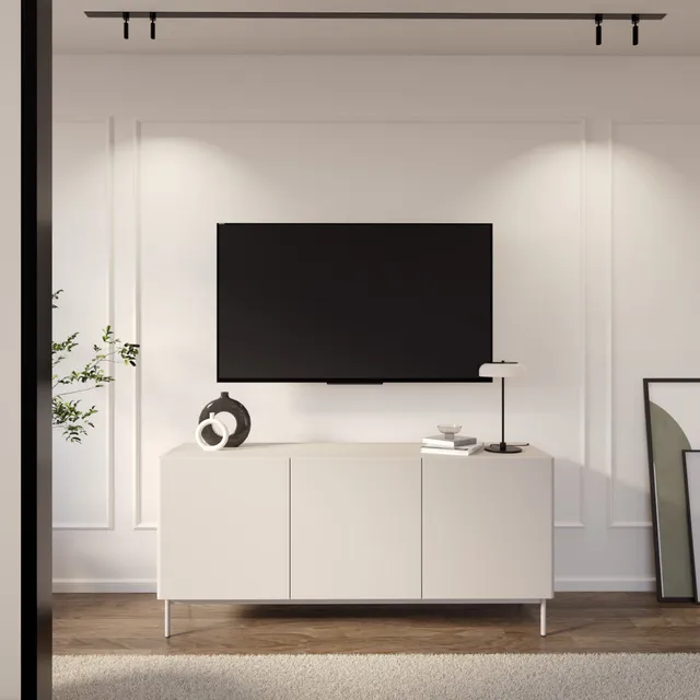 selsey-olio-hohes-dreit-riges-tv-sideboard-160-cm-kaschmir image 1