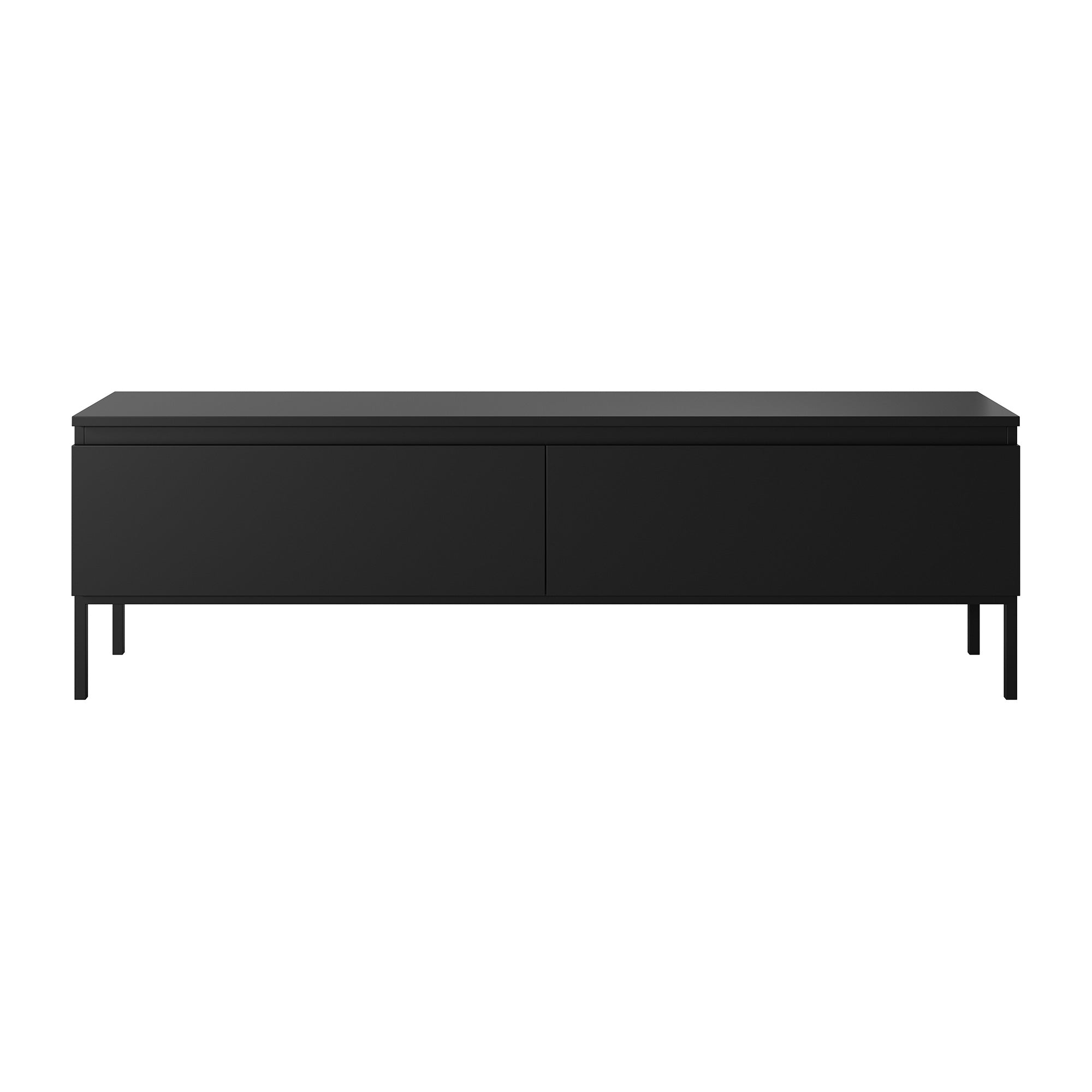 selsey-tv-schrank-bemmi-150-cm-schwarz-mit-schwarzen-stahlbeinen image 6